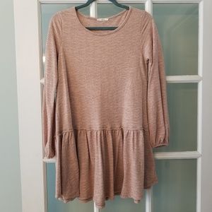 Tunic layered sweater